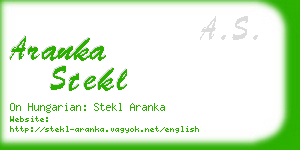 aranka stekl business card